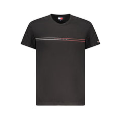 Camiseta negra de algodón Tommy Hilfiger para hombre