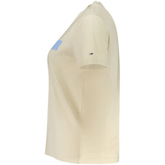 Top de algodón beige para mujer de Tommy Hilfiger