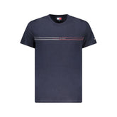 Camiseta azul de algodón Tommy Hilfiger para hombre