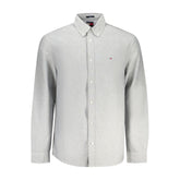 Camisa de algodón gris Tommy Hilfiger para hombre
