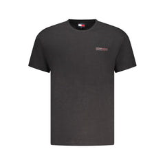 Camiseta negra de algodón Tommy Hilfiger para hombre