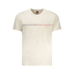 Camiseta de algodón beige para hombre de Tommy Hilfiger