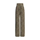Pantalones de seda con estampado paisley de Saint Laurent