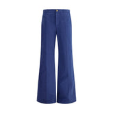 Pantalones acampanados de algodón Chloé