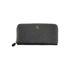 Cartera de cuero negra Ralph Lauren