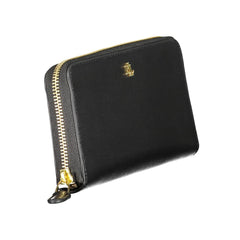 Cartera de cuero negra Ralph Lauren