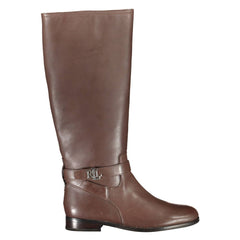 Botas de mujer de cuero marrón Ralph Lauren