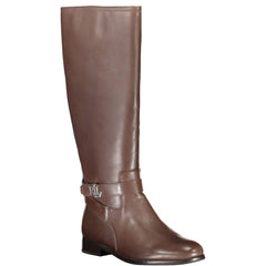 Botas de mujer de cuero marrón Ralph Lauren