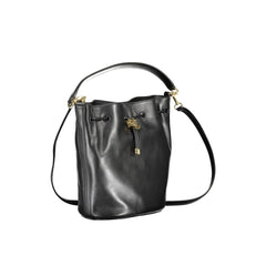 Bolso de mano de cuero negro Ralph Lauren