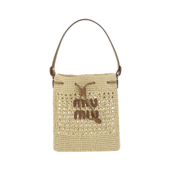 Bolso de mano de rafia Miu Miu