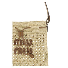 Bolso de mano de rafia Miu Miu