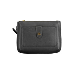Bolso de mano de cuero negro Ralph Lauren