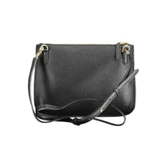 Bolso de mano de cuero negro Ralph Lauren