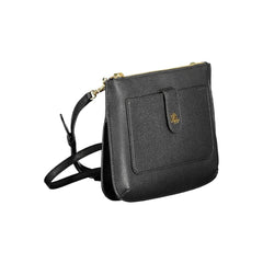 Bolso de mano de cuero negro Ralph Lauren