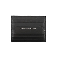 Cartera de cuero negra Tommy Hilfiger