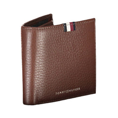 Cartera de cuero marrón de Tommy Hilfiger