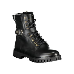 Bota de poliéster negra de Tommy Hilfiger