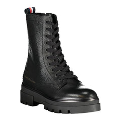 Bota de poliéster negra de Tommy Hilfiger