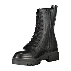 Bota de poliéster negra de Tommy Hilfiger