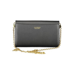 Bolso de mano de cuero negro Ralph Lauren