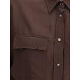 Camisa Brunello Cucinelli con cuello adornado