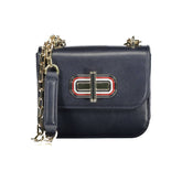 Bolso de mano de cuero azul Tommy Hilfiger