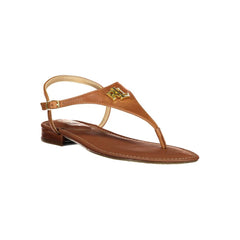 Sandalias de cuero marrón Ralph Lauren