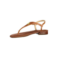 Sandalias de cuero marrón Ralph Lauren