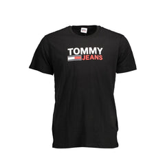 Camiseta de algodón negra de Tommy Hilfiger