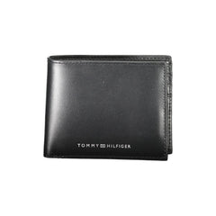 Cartera de cuero negra Tommy Hilfiger