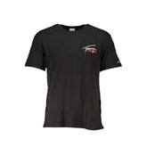 Camiseta de algodón negra de Tommy Hilfiger