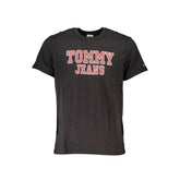 Camiseta de algodón negra de Tommy Hilfiger