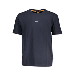 Camiseta azul de algodón de Hugo Boss