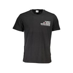 Camiseta de algodón negra de Tommy Hilfiger