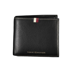 Cartera de cuero negra Tommy Hilfiger