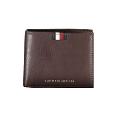 Cartera de cuero marrón de Tommy Hilfiger