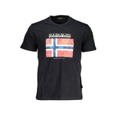 Camiseta de algodón negra Napapijri
