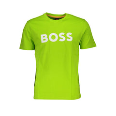 Camiseta de algodón verde de Hugo Boss