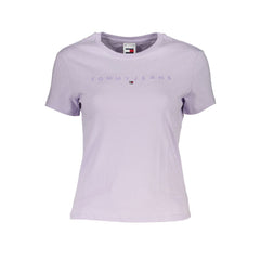 Camisetas y tops de algodón morados de Tommy Hilfiger