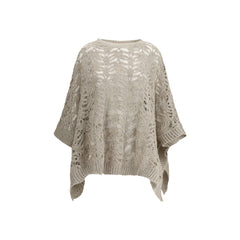 Brunello Cucinelli Poncho De Ganchillo