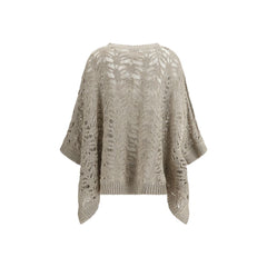 Brunello Cucinelli Poncho De Ganchillo