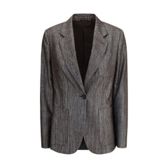 Blazer de tejido Lurex de Brunello Cucinelli