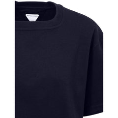 Camiseta de algodón azul de Bottega Veneta