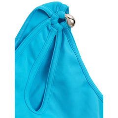 Bikini de poliamida turquesa de Bottega Veneta