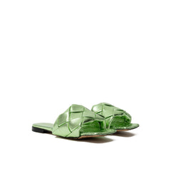 Sandalias de piel verde Bottega Veneta