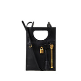Bolso de hombro de cuero negro de Tom Ford