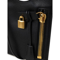 Bolso de hombro de cuero negro de Tom Ford