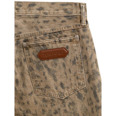 Vaqueros cónicos de algodón beige de Tom Ford