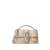 Bolso de hombro de piel beige Jacquemus