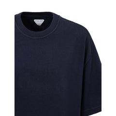Camiseta de algodón azul de Bottega Veneta